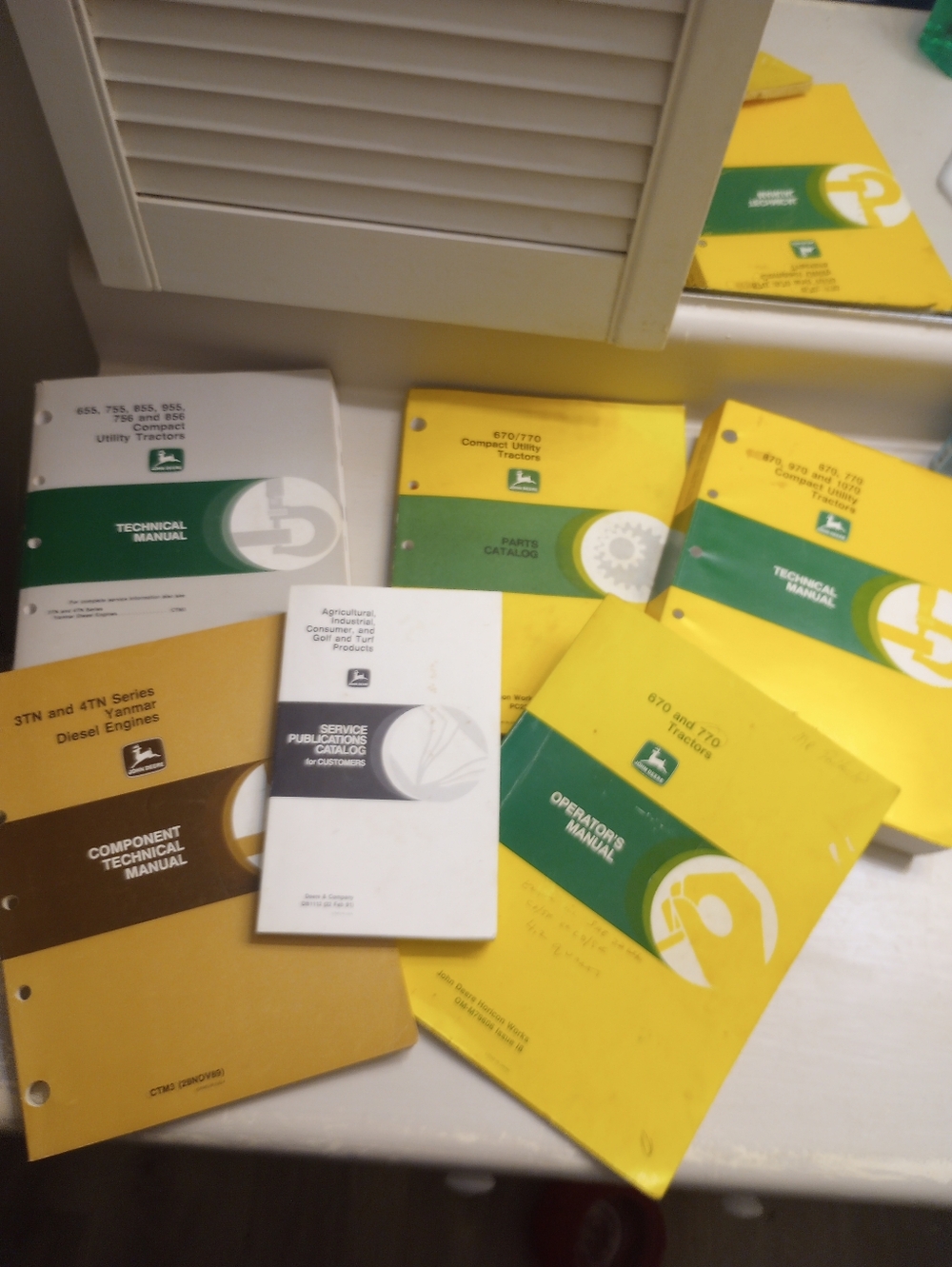 John Deere Vintage Bundle Of Six Manuals